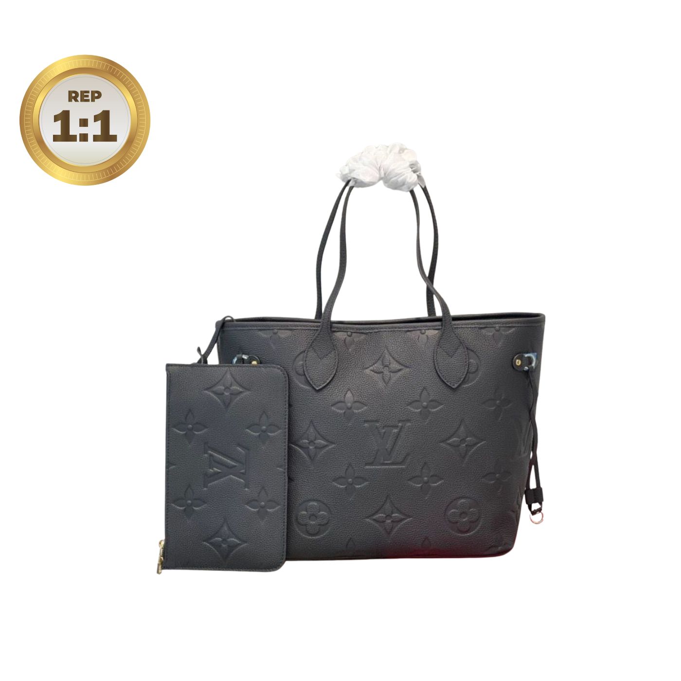 [REP 1:1] Louis Vuitton Neverfull MM Tote Bag Black For Women 12.2in/31cm